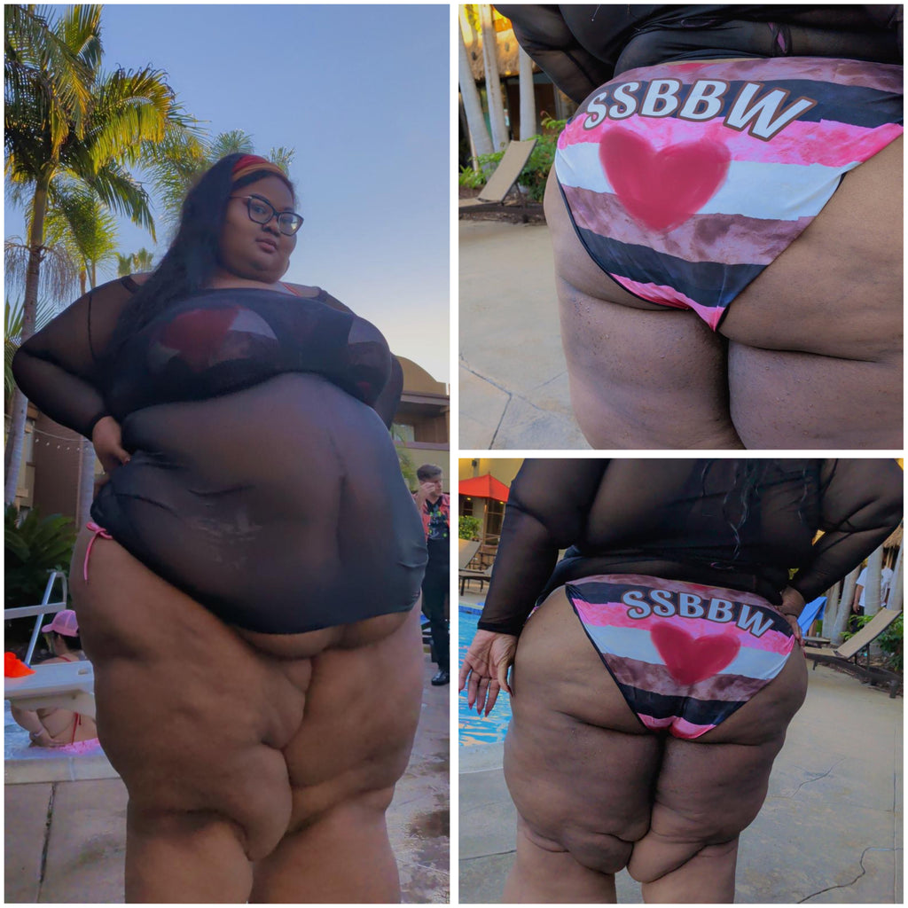 Fat Pride Heart Bikini | Plus Size Inclusive Swimwear | Body Positive & Curvy Confidence | Sizes to 6XL Adjustable Fit
