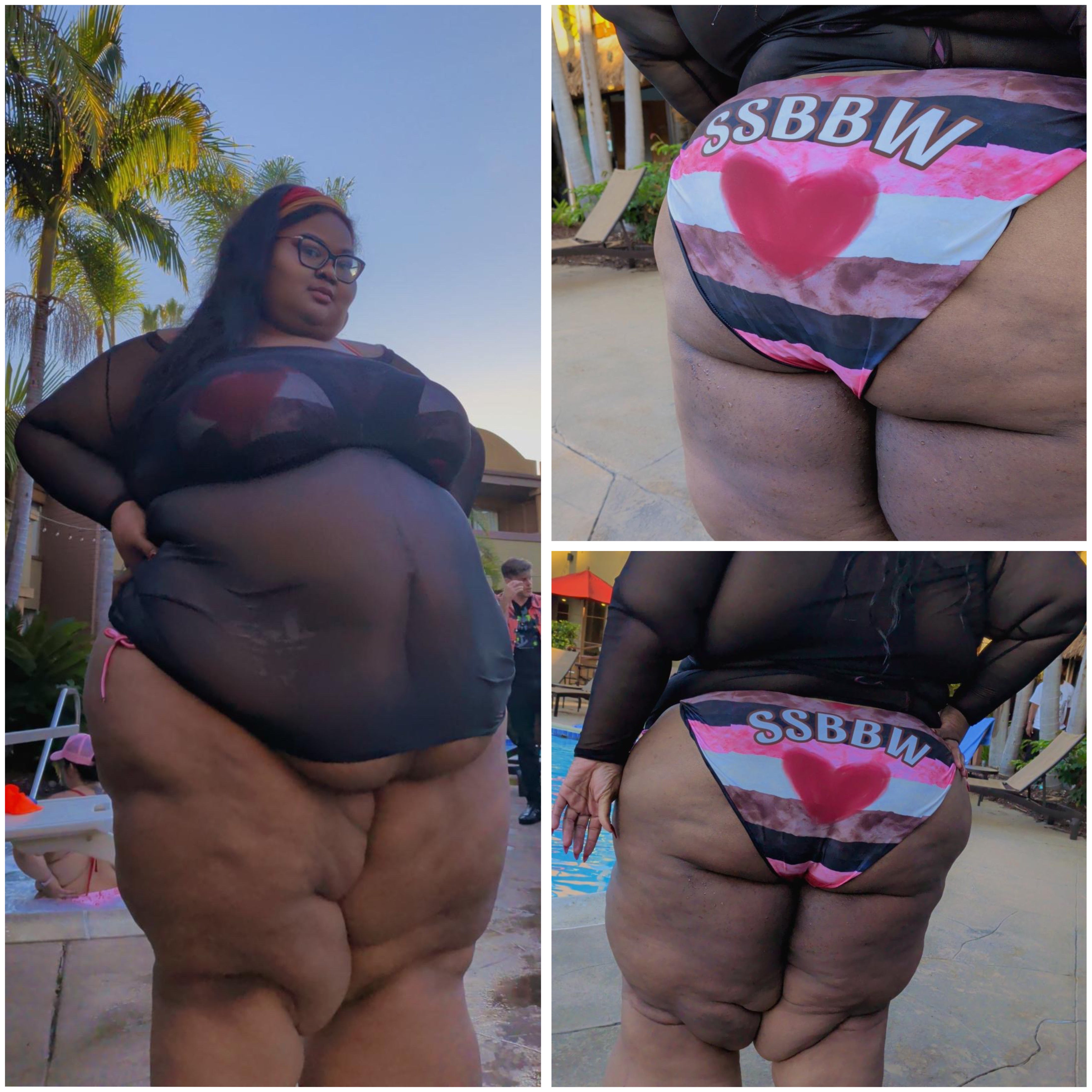 Fat Pride Heart Bikini | Plus Size Inclusive Swimwear | Body Positive & Curvy Confidence | Sizes to 6XL Adjustable Fit