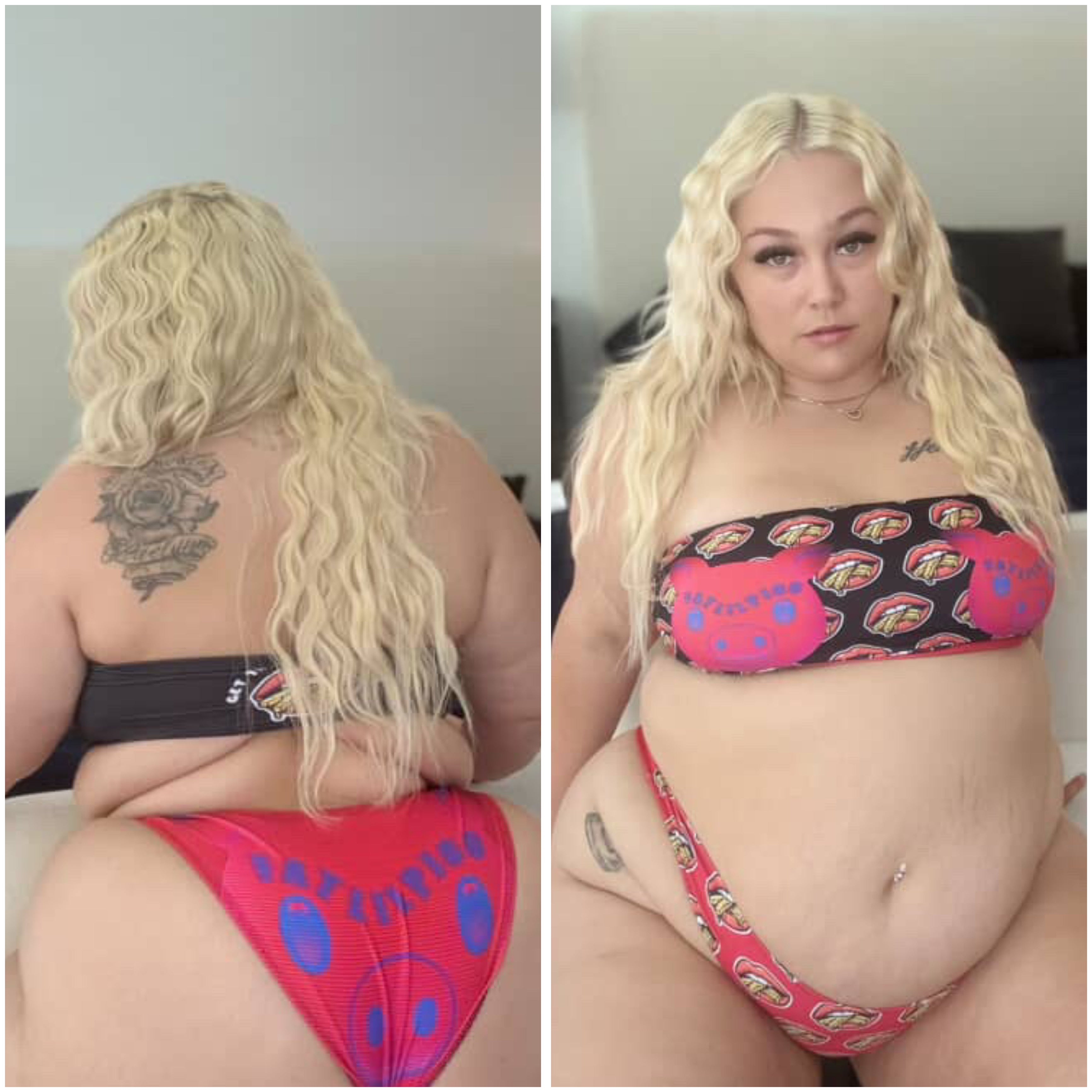 FatLilPigg x Get Thicker Stickers Collab Bikini | Bold Curvy Swimwear | Eco-Friendly Recycled Fabric