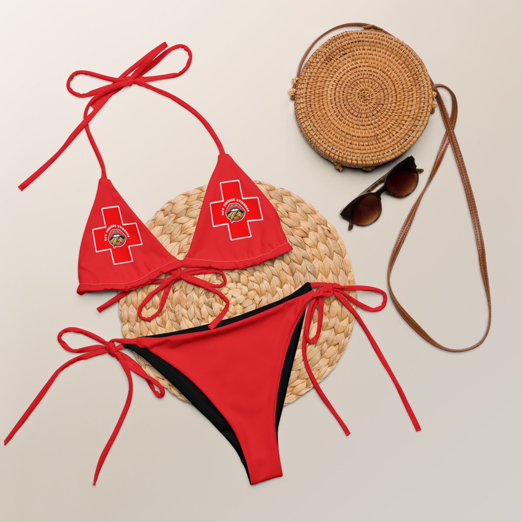 Thicc Patrol Bikini | Thick Thighs Save Lives | Plus Size Lifeguard Swimsuit Up to 6XL | Body Positive Swimwear