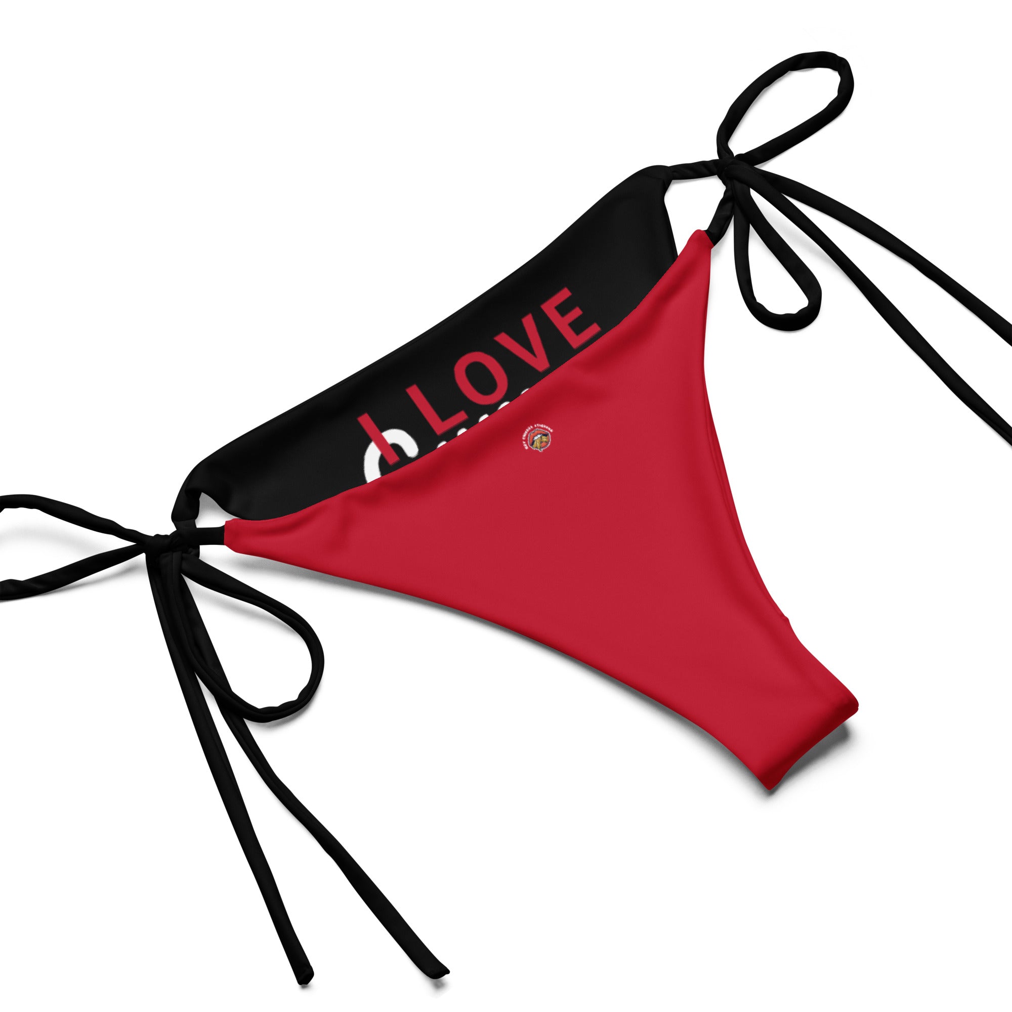 I Love Curvy Latinas Bikini | Recycled String Bikini | Plus Size Swimwear up to 6XL | Body PositiveAll-over print recycled string bikini