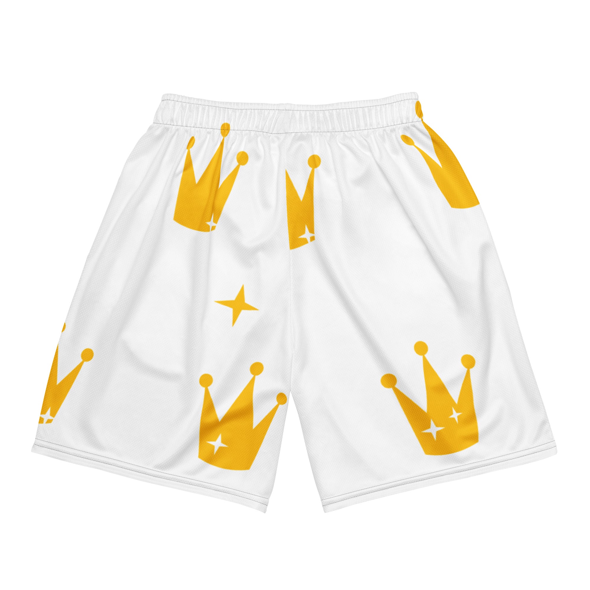 Snack King Unisex Mesh Shorts| White | Up to Size 6XL
