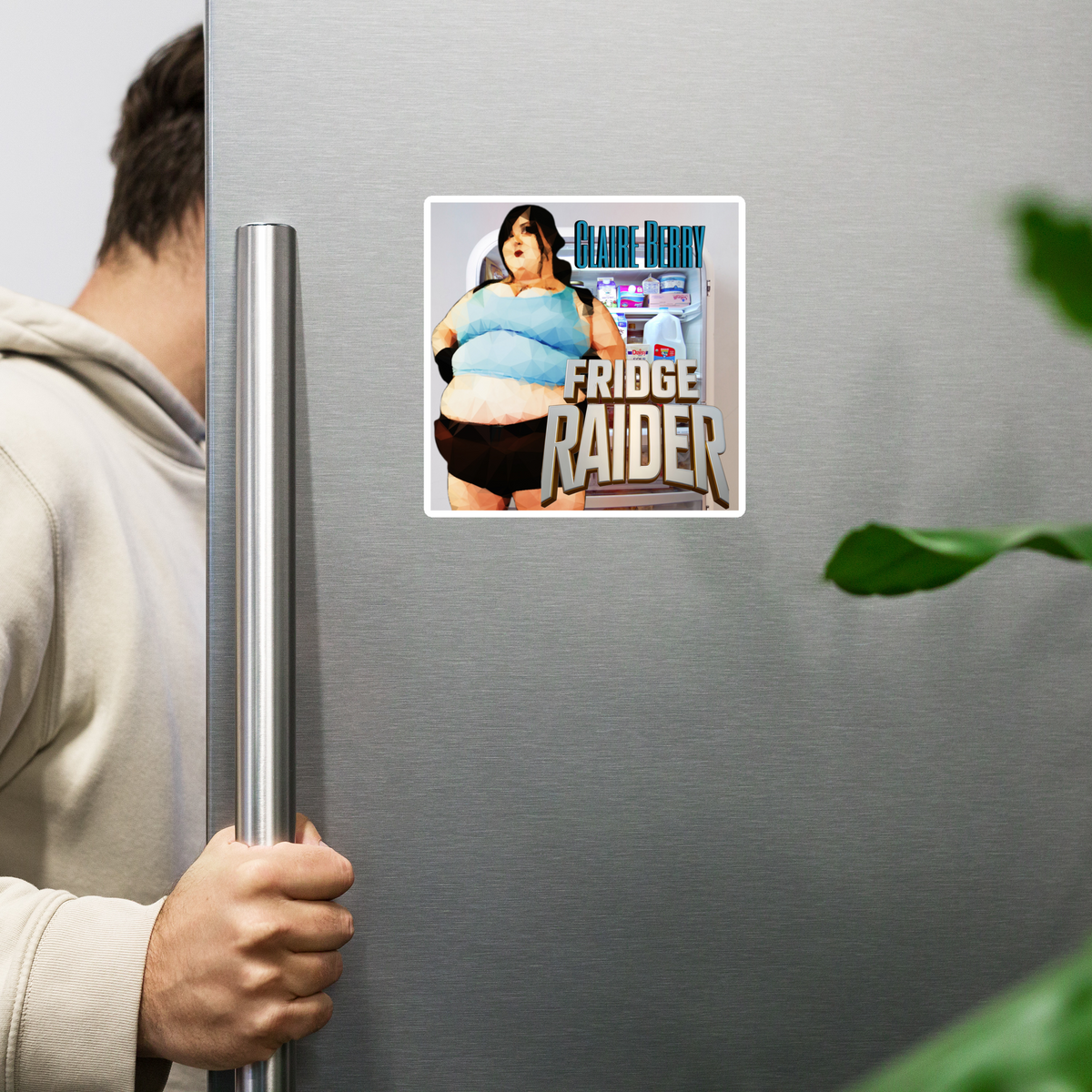 Claire Berry x Get Thicker Stickers: Fridge Raider Magnet | Multiple Size Options