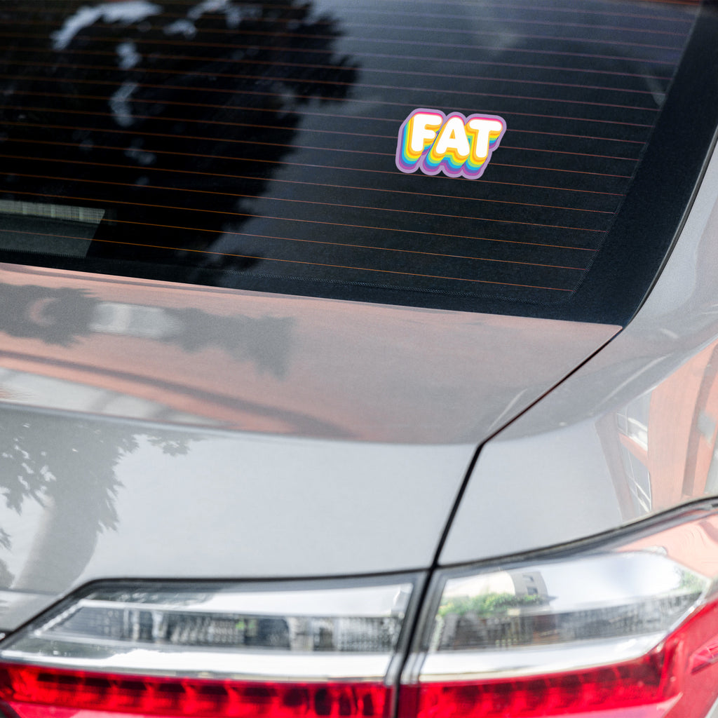 FAT Die Cut Sticker | Bold Body Positive Vinyl Decal | Curvy Pride & Self-Love | Durable & Waterproof | Worldwide Shipping