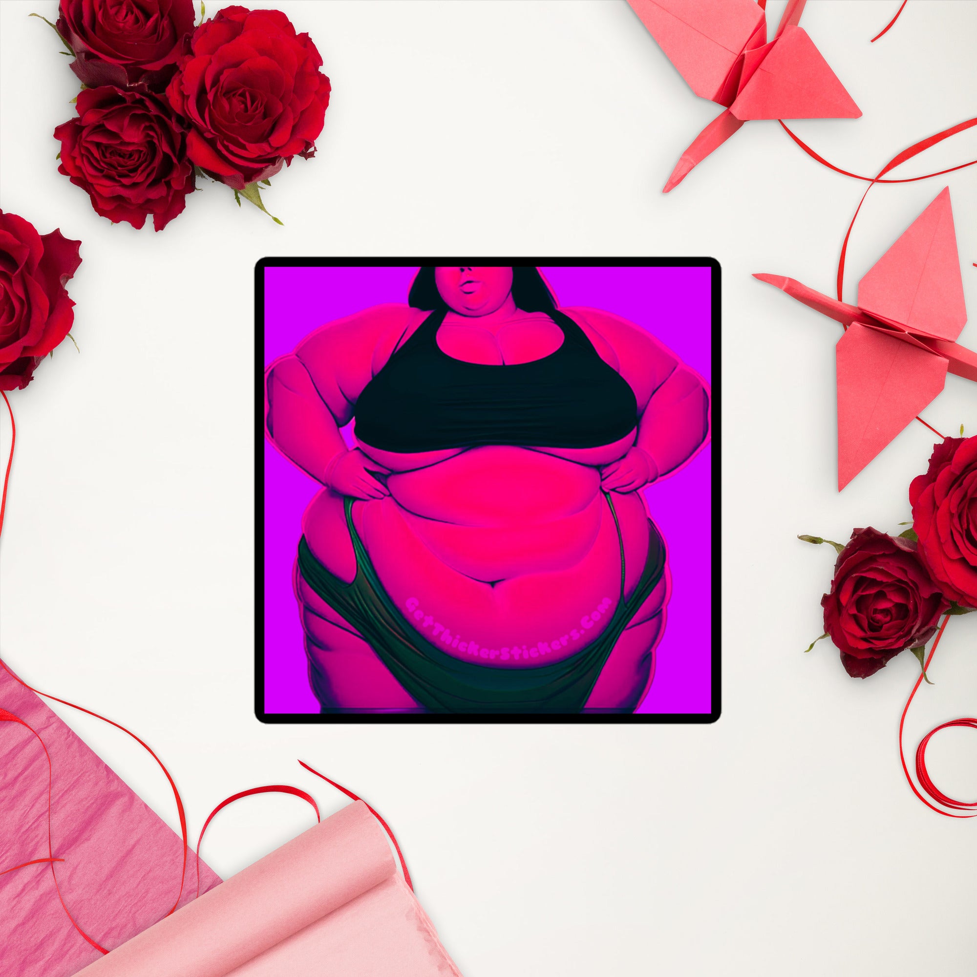 Bold SSBBW Body Positive Sticker - Curvy Empowerment Art | Get Thicker Stickers Poster Girl | Plus Size Sticker Body Positive | Vinyl Decal | Thick Babe Empowerment